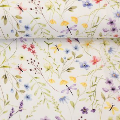 Baumwoll Webware Tarrenz Blumenwiese