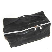 Magic Pouch, große Kosmetiktasche zum aufklappen aus Fahrradschlauch Schwalbe gefüttert mit Oxford D300 Grifflasche