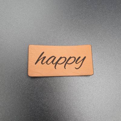 Kunstlederlabel "Happy"