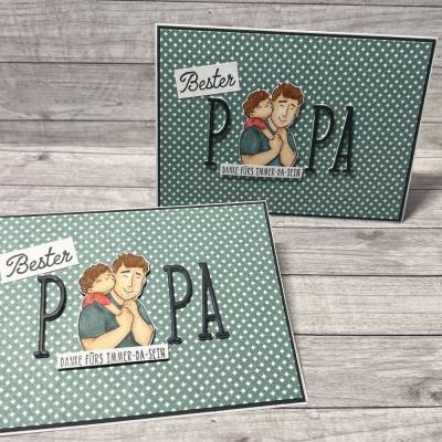 Glückwunschkarten Grußkarten „Bester Papa“ Geburtstag Vatertag Danke Männerkarten Handmade Stampin‘ Up!