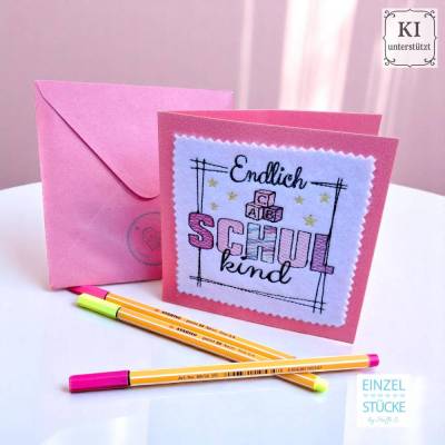 Stickdateien Schule Set 01 – 22 Einschulungsmotive inkl. ITH ab 10x10 cm
