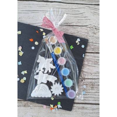 DIY-Set Dino ~ Goodie-Bag ~ Kindergeburtstag ~ Mitbringsel ~ Einschulung ~ Figuren zum bemalen ~ Acrylfarbe