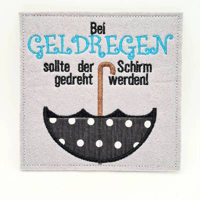 Stickdatei Geldhülle Geldregen ITH