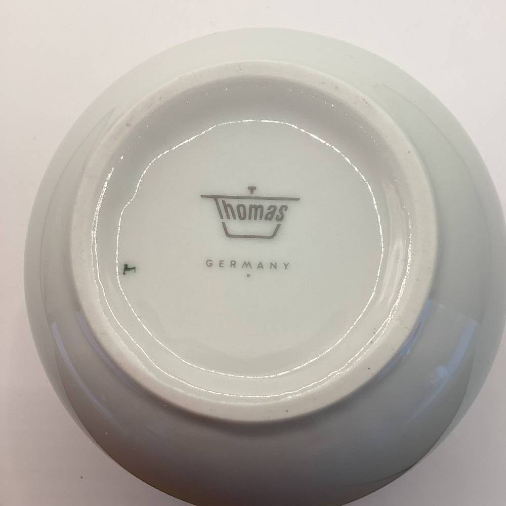 Zuckerdose mit Goldrand, Porzellan leichtes beige, Hersteller Thomas