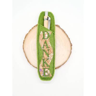 Stickdatei Etui für Kugelschreiber "Danke"