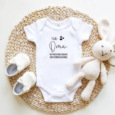 Babybody als Geschenk zur Schwangerschaftsverkündung – wählbar für Oma, Opa, Tante & Co