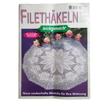Vintage 2001 - Zeitschrift - Filethäkeln leichtgemacht mit zweifarbigen Häkelschriften