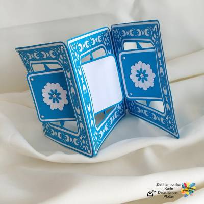 Plotterdatei Ziehharmonika Motiv 3 – Kreative Bastelvorlage für Karten & Projekte / SVG & DXF