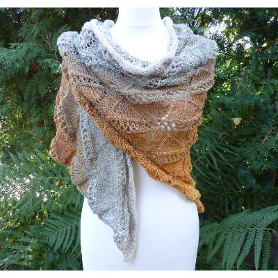 Strickanleitung Dreiecktuch "Rhombus & Spikes"