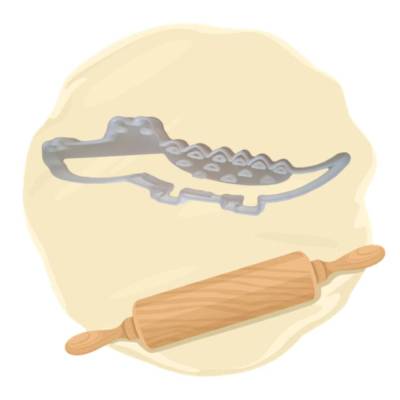 Keksausstecher Krokodil