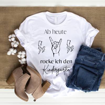 Ab heute Rocke ich den Kindergarten PNG SVG Datei - Download Plotterdatei - svg png Datei - Geschenkidee Gift idea - 