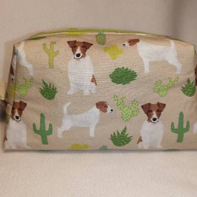 Kosmetiktasche, Jack Russel, Hund, Kulturtasche, Stiftetasche, Schlampermäppchen