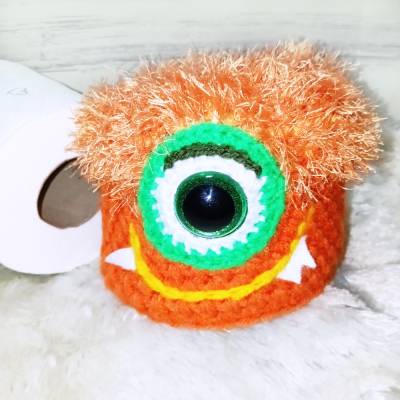 Klorollenhut – Lustiges Monster M013 in Orange
