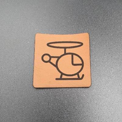 Kunstlederlabel "Helikopter"