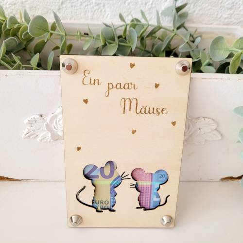 Geldgeschenk /Ein paar Mäuse/ Kleinigkeiten schenken, Geburtstag/byLicini