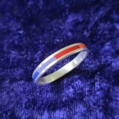 Silberring 'Regenbogen' feiner Ring