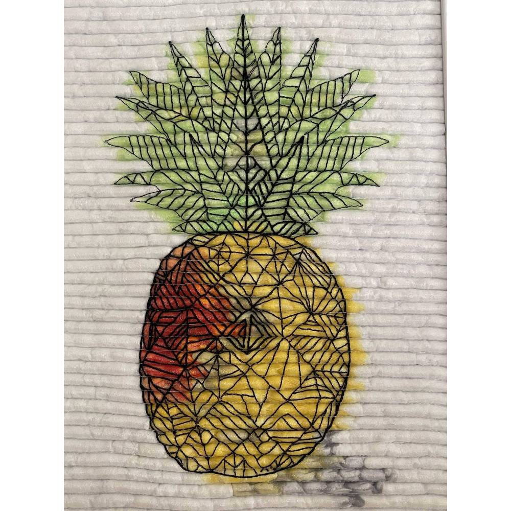 Stickdatei für Cannelloni-Technik Ananas "Anatrocken" in 7 Größen (10x10 -21x40) Inkl. Anleitung Polygondesign Bild 2