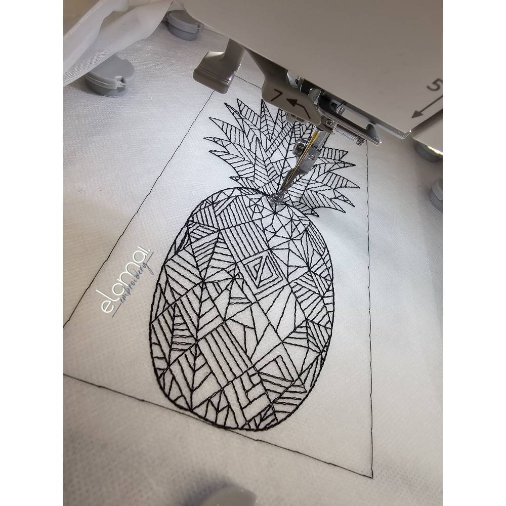 Stickdatei für Cannelloni-Technik Ananas "Anatrocken" in 7 Größen (10x10 -21x40) Inkl. Anleitung Polygondesign Bild 3