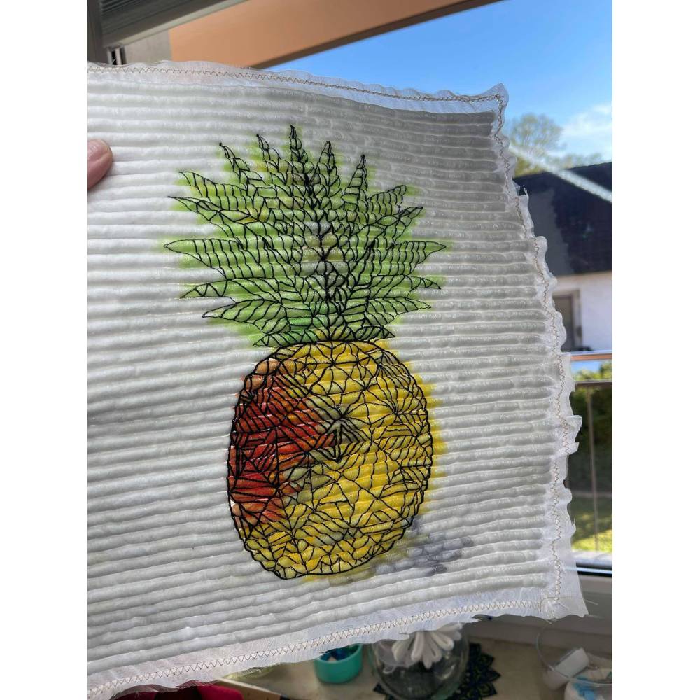 Stickdatei für Cannelloni-Technik Ananas "Anatrocken" in 7 Größen (10x10 -21x40) Inkl. Anleitung Polygondesign Bild 7