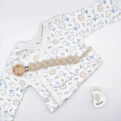Schnullerband Easy Bloom Baumwolle unisex neutral Geschenkidee Geschenk Babyparty Schwangerschaft Freundin