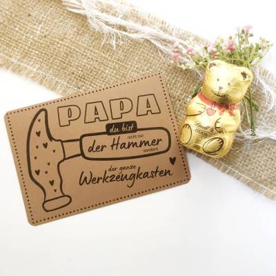 Druckvorlage Vatertag - Karte - Du bist der Hammer - Vatertagskarte - Geschenkkarte - ausdrucken - Glückwunschkarte 