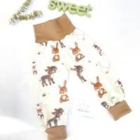 Pumphose mitwachsend, Größe 68-74, creme, Esel & Freunde, handmade, Mausbär