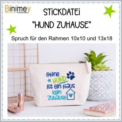 Stickdatei "Hund Zuhause