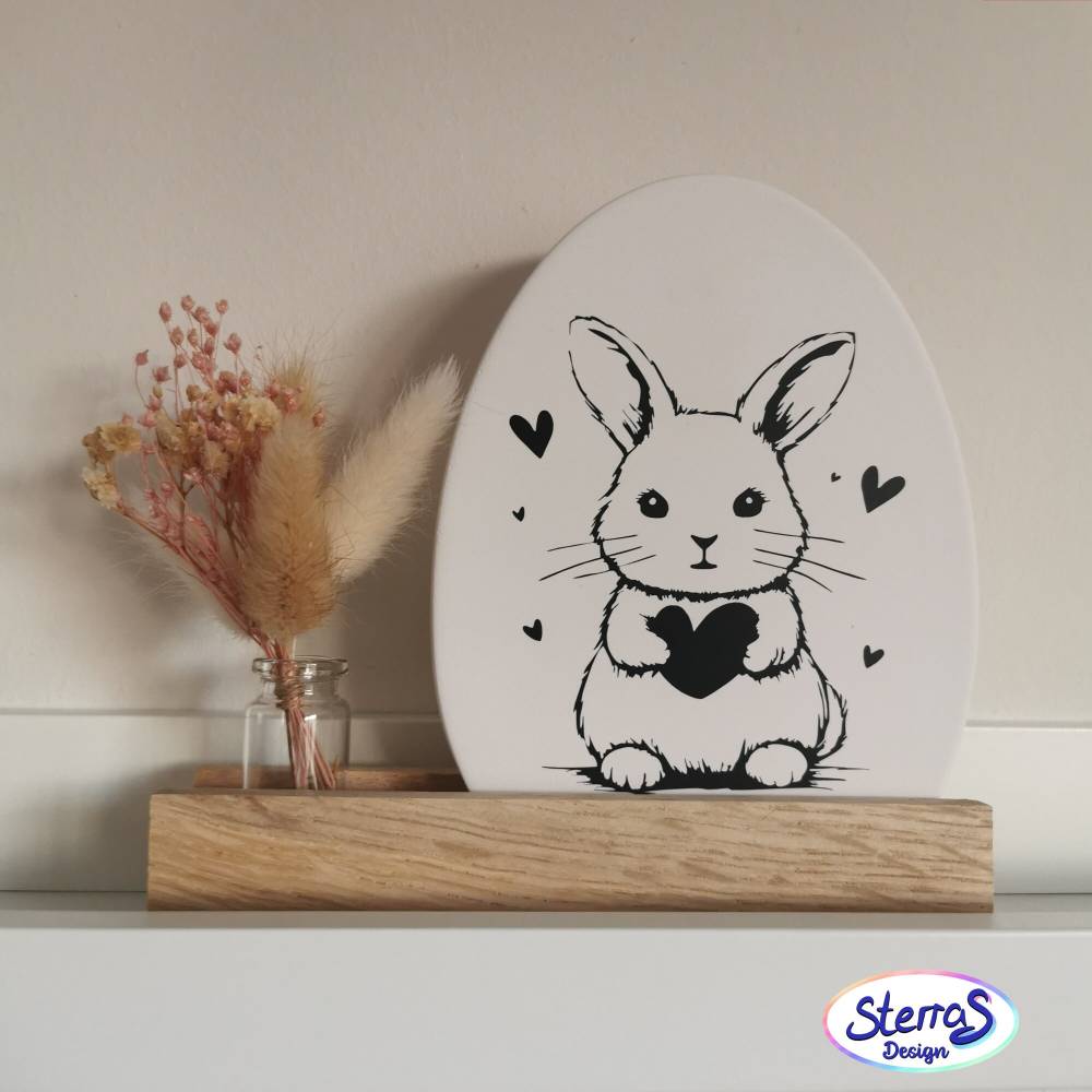 Plotterdatei Hase mit Herz SVG DXF PNG – Niedlicher Osterhase für Plotter, Digistamp & Sublimation Bild 4