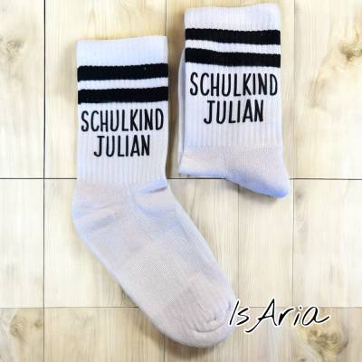 Schulkind Socken,Tennissocken, Personalisierbar, Strümpfe, Geschenkidee Einschulung