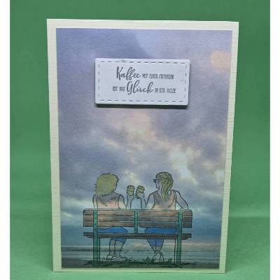 Gratulationskarte Freundin / Freundschaft Geschenkkarte / Karte für beste Freundin / Freundschaftskarte Kaffeeliebe