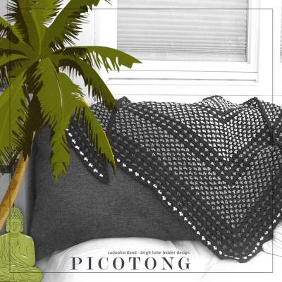 Häkelanleitung - PICOTONG - meditatives Schultertuch, Dreieckstuch, Mantrahäkeln - PDF