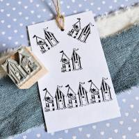 Strandhaus-Stempel – Mini Holzstempel ab 2x2 cm – Motiv 1413 – Für Sommerfeeling auf Papier