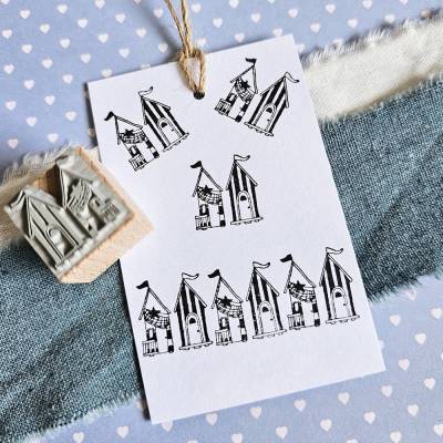 Strandhaus-Stempel – Mini Holzstempel ab 2x2 cm – Motiv 1413 – Für Sommerfeeling auf Papier