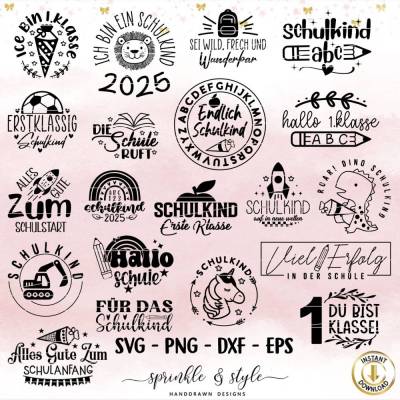 Plotterdatei Schulkind, Plotterdatei Einschulung, svg, Einschulung dxf Schulstart, Schulanfang Sprüche - Cricut, Clipart