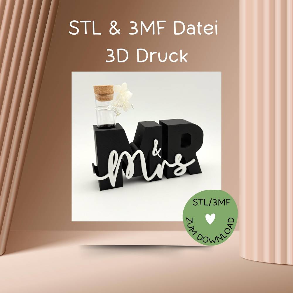 Digitale Datei, 3D-Druckdatei, STL bzw. 3MF, Schriftzug Bild 1