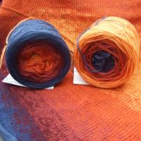 100% Schurwolle Merino extrafein Bobbel gefachter Farbverlauf Wolke 7 Küstensonne 3-fädig