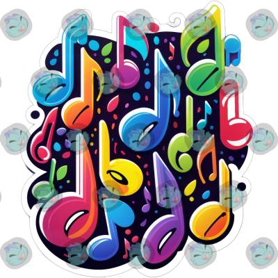 Bügelbild Musiknoten