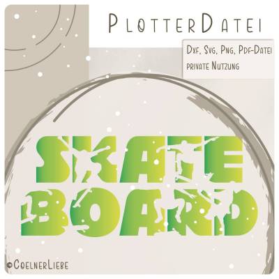 Plotterdatei Skateboard – Urbanes Plottdesign für kreative DIY-Projekte
