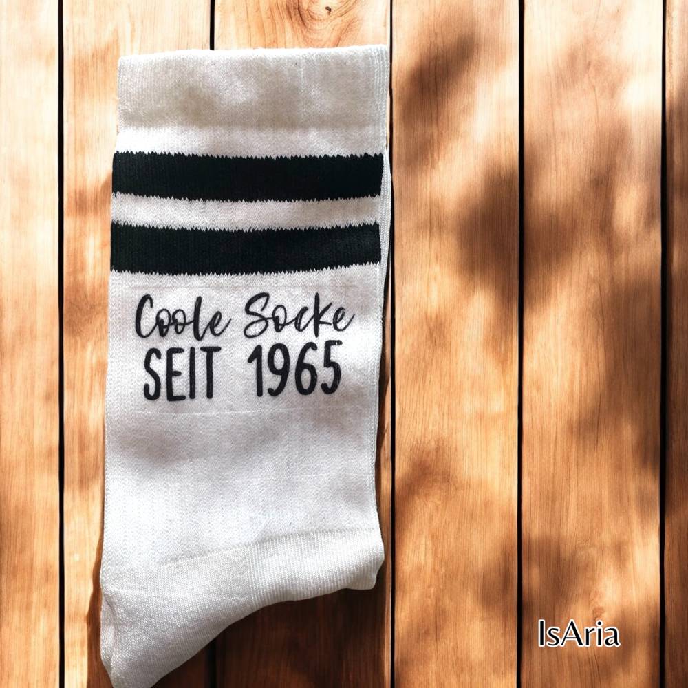 Coole Socke seit + Jahrgang Socken, Geburtsjahr, Tennissocken, Strümpfe, Geschenkidee Männer Bild 3