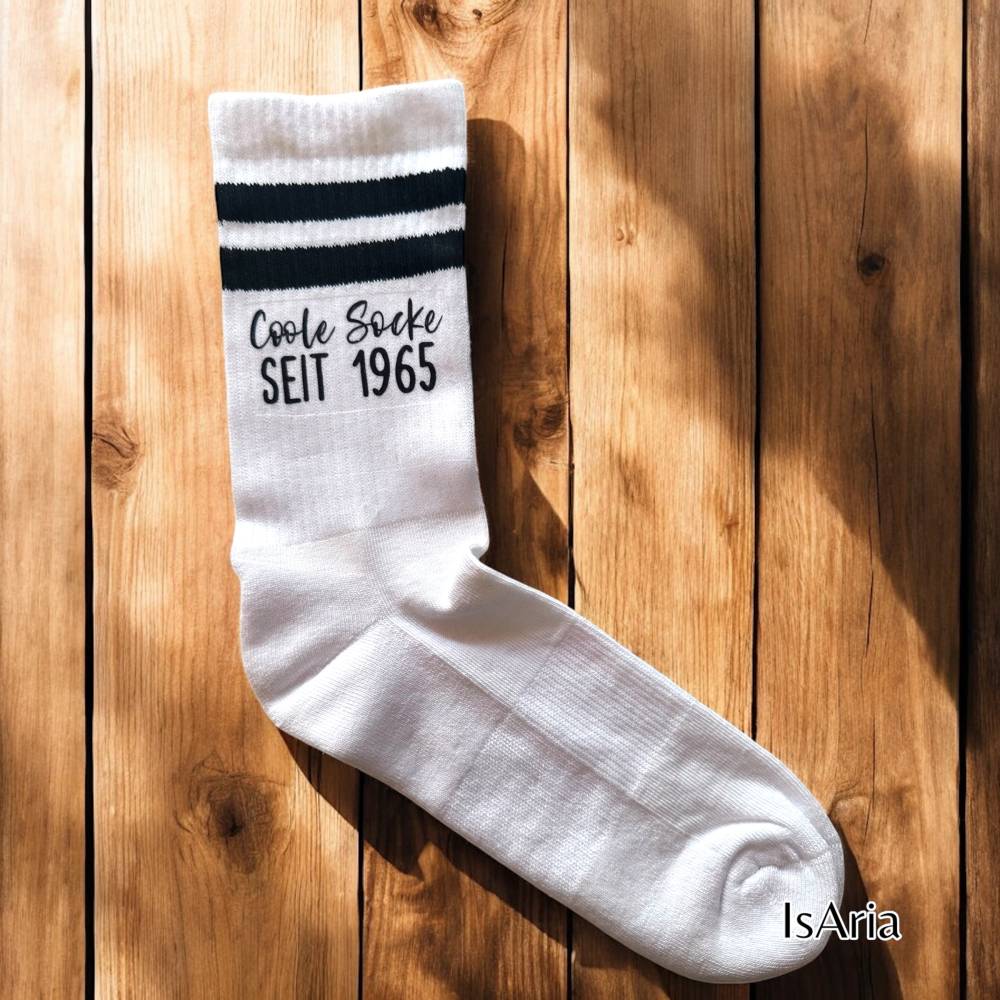 Coole Socke seit + Jahrgang Socken, Geburtsjahr, Tennissocken, Strümpfe, Geschenkidee Männer Bild 5