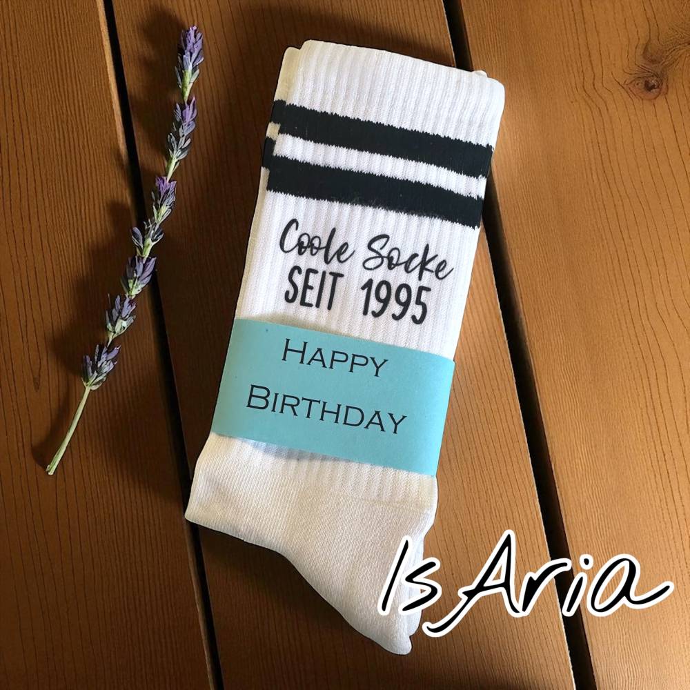 Coole Socke seit + Jahrgang Socken, Geburtsjahr, Tennissocken, Strümpfe, Geschenkidee Männer Bild 7