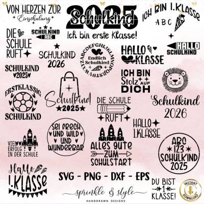 Plotterdatei Schulkind, Plotterdatei Einschulung, svg, Einschulung dxf Schulstart, Schulanfang Sprüche - Schule