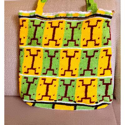 Gehäkelte Umhängetasche gehäkelt  Shopper 39 x 36 cm