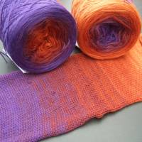 100% Schurwolle Merino extrafein Bobbel gefachter Farbverlauf Wolke 7 Hexentanz 4-fädig