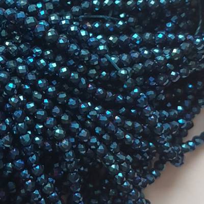 1 Strang Glasschliffperlen Petit Premium 1.5mm Strang magic blue (1195)
