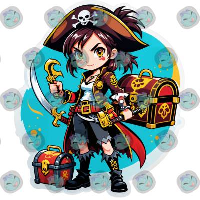 Bügelbild Piratenmädchen