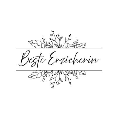 Beste Erzieherin PNG SVG Datei - Download Plotterdatei - svg png Datei - Liebe Love Kindergarten