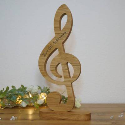Notenschlüssel Viola Holz Gravur Personalisiert Geschenk Musiker Sänger Sängerin Violinschlüssel Geschenk Hochzeit 