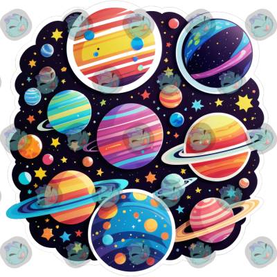 Bügelbild Planeten