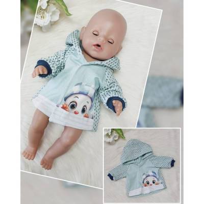 Puppen Jacke zum wenden „Schneemann"